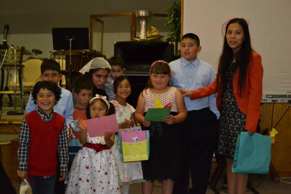 Children gathered together after a church program